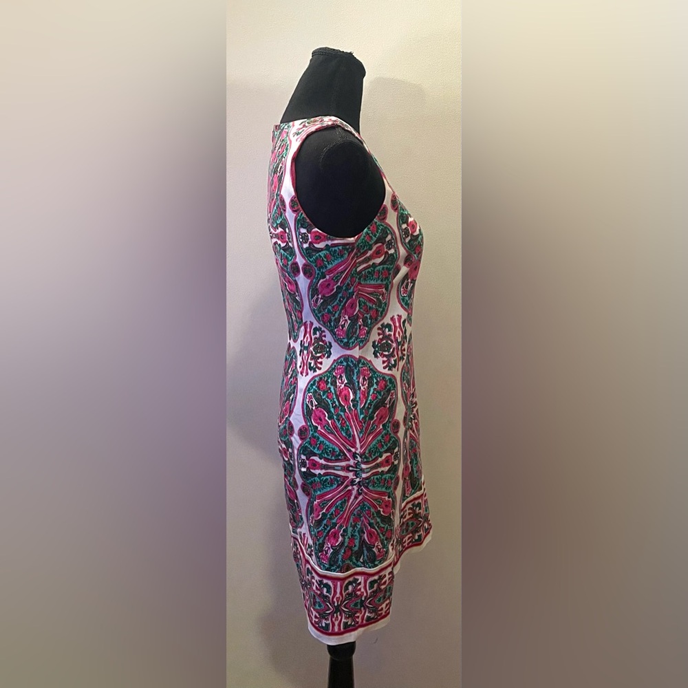 London Times- Pink and Green Floral Dress Size 4 - Picture 6 of 11